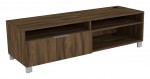 Credenza with Open Storage and File Drawer
