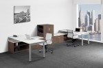 2 Person Workstation Desk with Side Storage