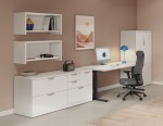 Height Adjustable Standing Desk with Storage