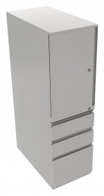 Metal Storage Cabinet with Drawers