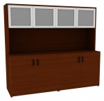 Credenza Storage Cabinet with Hutch