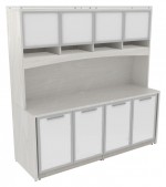 Credenza Storage Cabinet with Hutch
