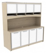 Credenza Storage Cabinet with Hutch