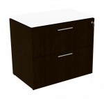 2 Drawer Lateral File Cabinet with Glass Top