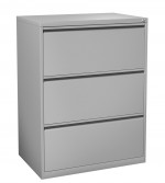 Silver 3 Drawer Lateral File Cabinet
