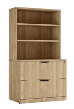 Lateral File Cabinet w/ Bookcase Hutch