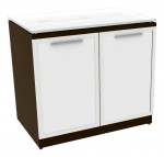 Storage Cabinet with Glass Doors and Top