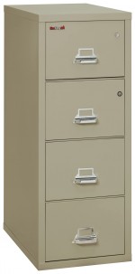 4 Drawer Fireproof File Cabinet with Hidden Safe