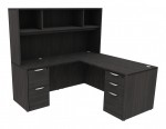 L Shaped Desk with Hutch