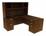 L Shaped Desk with Hutch