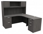 L Shaped Desk with Hutch