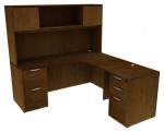 L Shaped Desk with Hutch