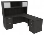 L Shaped Desk with Hutch