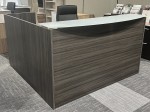 L-Shaped Reception Desk with Transaction Counter