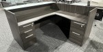 L-Shaped Reception Desk with Transaction Counter