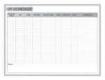 Operating Room Whiteboard - Schedule In