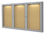 Enclosed Bulletin Board with Interior Lighting