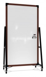 Double Sided Mobile Glass Whiteboard