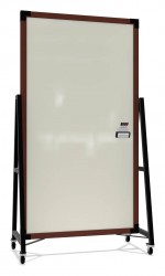 Double Sided Mobile Glass Whiteboard