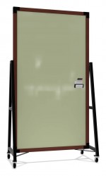 Double Sided Mobile Glass Whiteboard