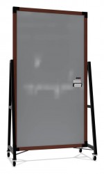 Double Sided Mobile Glass Whiteboard