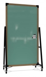 Double Sided Mobile Glass Whiteboard