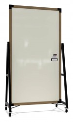 Double Sided Mobile Glass Whiteboard