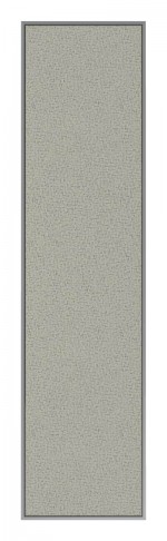 Fabric Bulletin Board with Silver Frame - 12 x 36
