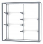 Wall Mounted Display Case with Aluminum Frame - 48 x 48