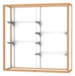Wall Mounted Display Case with Aluminum Frame - 48 x 48