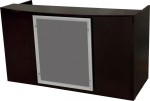 Reception Desk with Frosted Glass Accent Panel