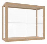Wall Mounted Display Case with Wood Frame - 36 x 30