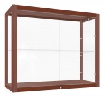 Wall Mounted Display Case with Wood Frame - 36