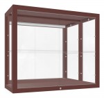 Wall Mounted Display Case with Wood Frame - 36