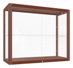 Wall Mounted Display Case with Wood Frame - 36 x 30