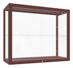 Wall Mounted Display Case with Wood Frame - 36