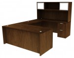 U Shaped Desk with Hutch