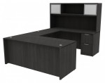 U Shaped Desk with Hutch