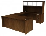 U Shaped Desk with Hutch