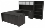 U Shaped Executive Desk with Storage