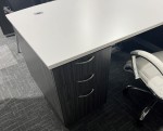 Two-Tone U-Shaped Desk with Hutch