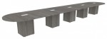 Racetrack Conference Table with Cube Base