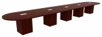 Racetrack Conference Table with Cube Base