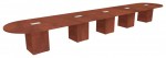 Racetrack Conference Table with Cube Base