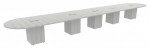 Racetrack Conference Table with Cube Base