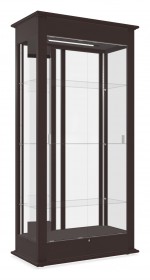 Mirrored Display Case with LED Lighting - 36 x 77