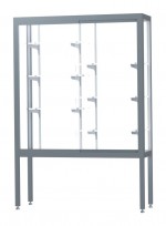 Small Display Case with Aluminum Legs - 48 x 66