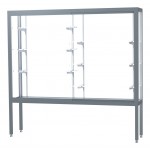 Display Case with Aluminum Legs - 72