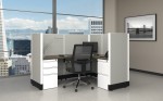 L Shaped Cubicle with Power