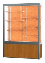 Display Case with Wood Grained Vinyl Base - 48